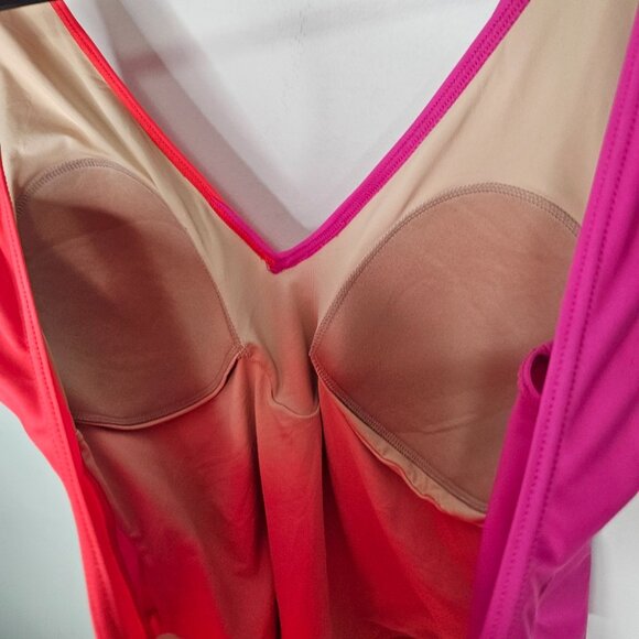 Summersalt The Perfect Wrap One-Piece Swimsuit Sz 10 Two-tone Pink Red - Picture 7 of 7